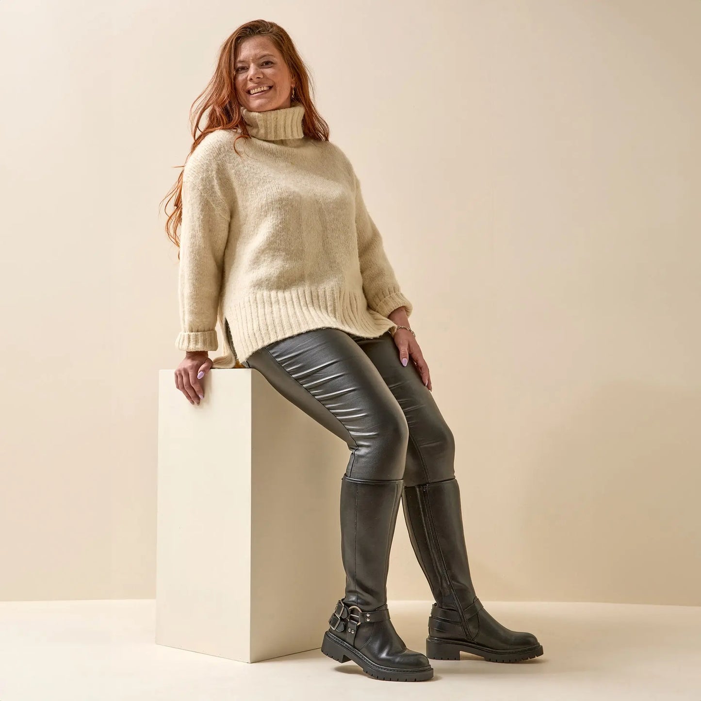 Bottes XL à mollet large - Modèle Angelina