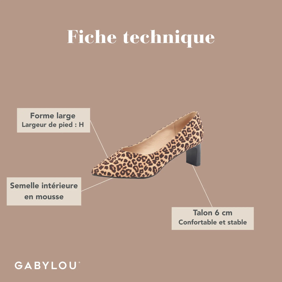 Escarpins pieds larges H - Natacha