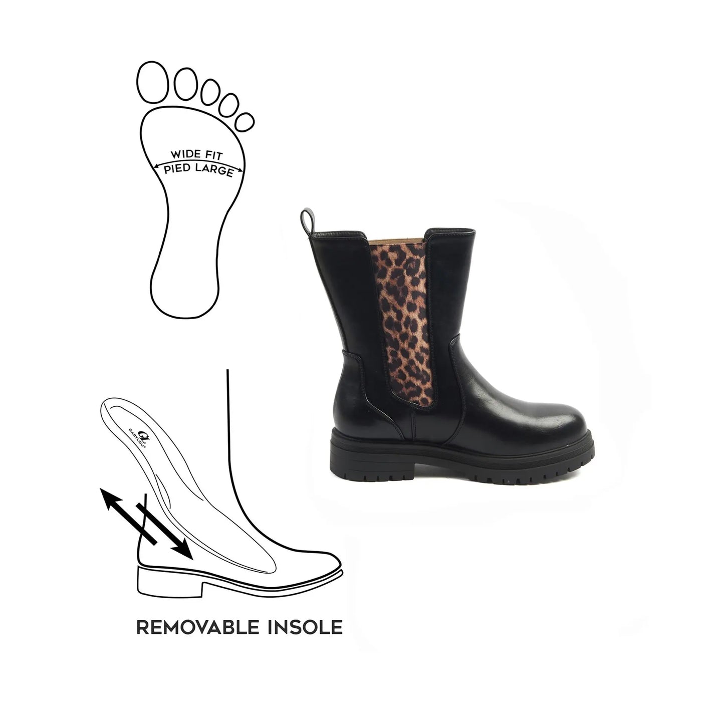 Bottines chevilles & pieds larges 2XL - Jade