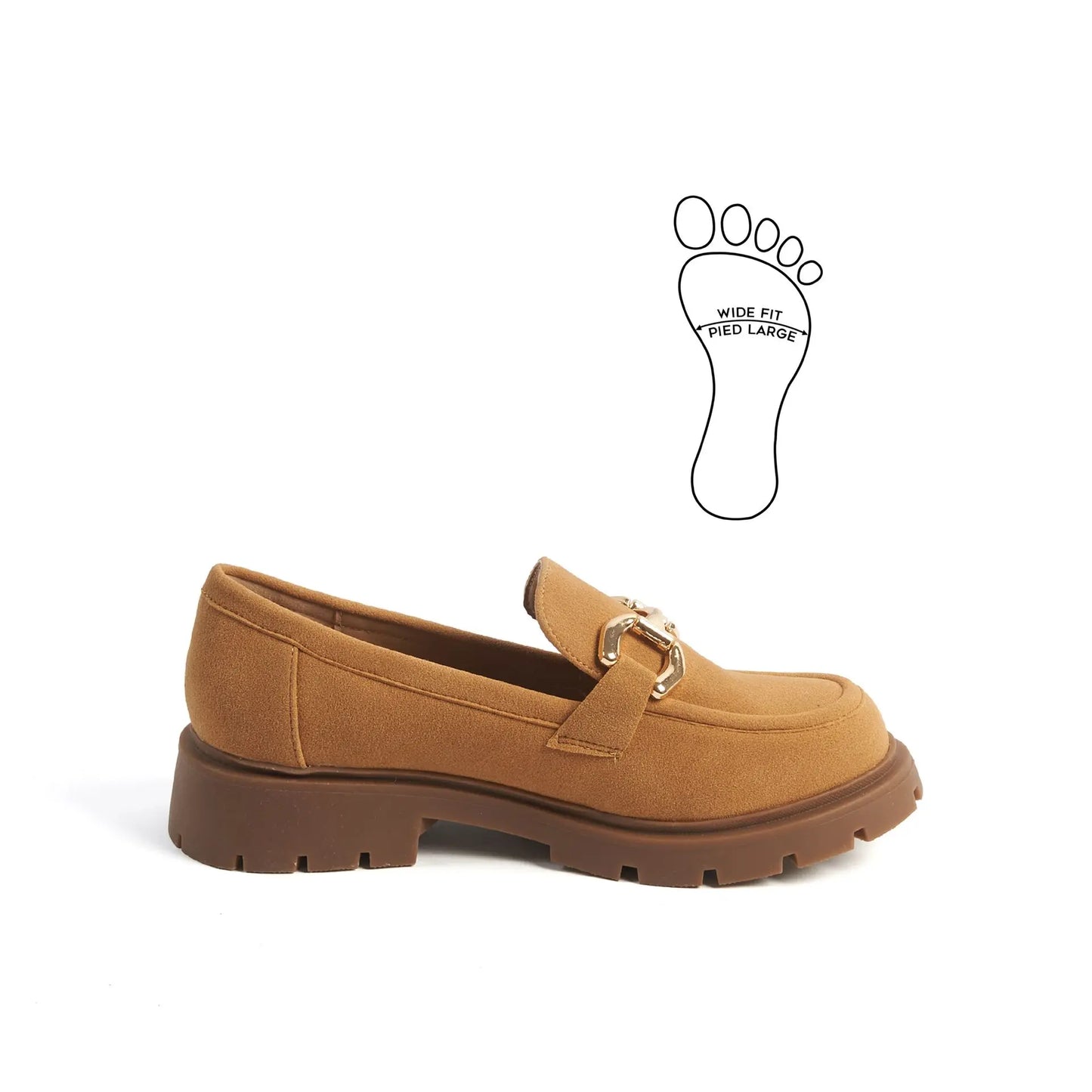 Mocassins pieds larges H - Modele Olive