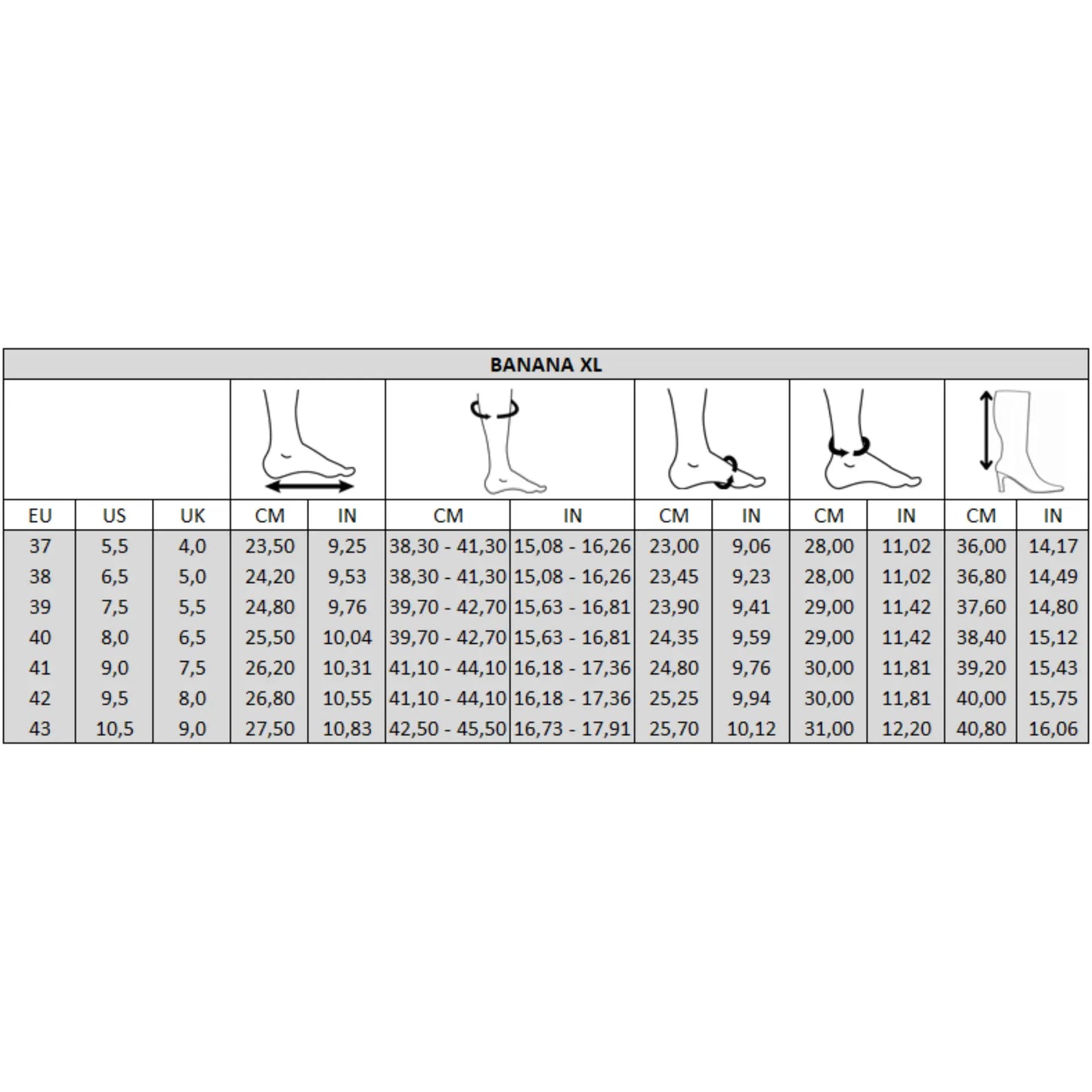 Bottes mollets larges XL - Modele Banana