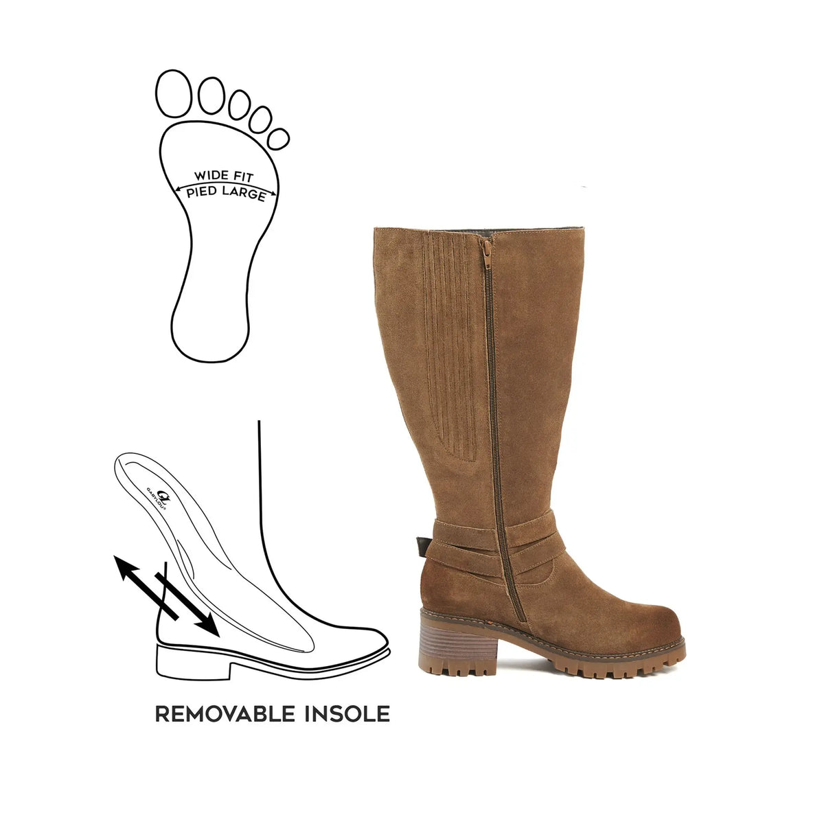 Bottes mollets larges 2XL - Detroit