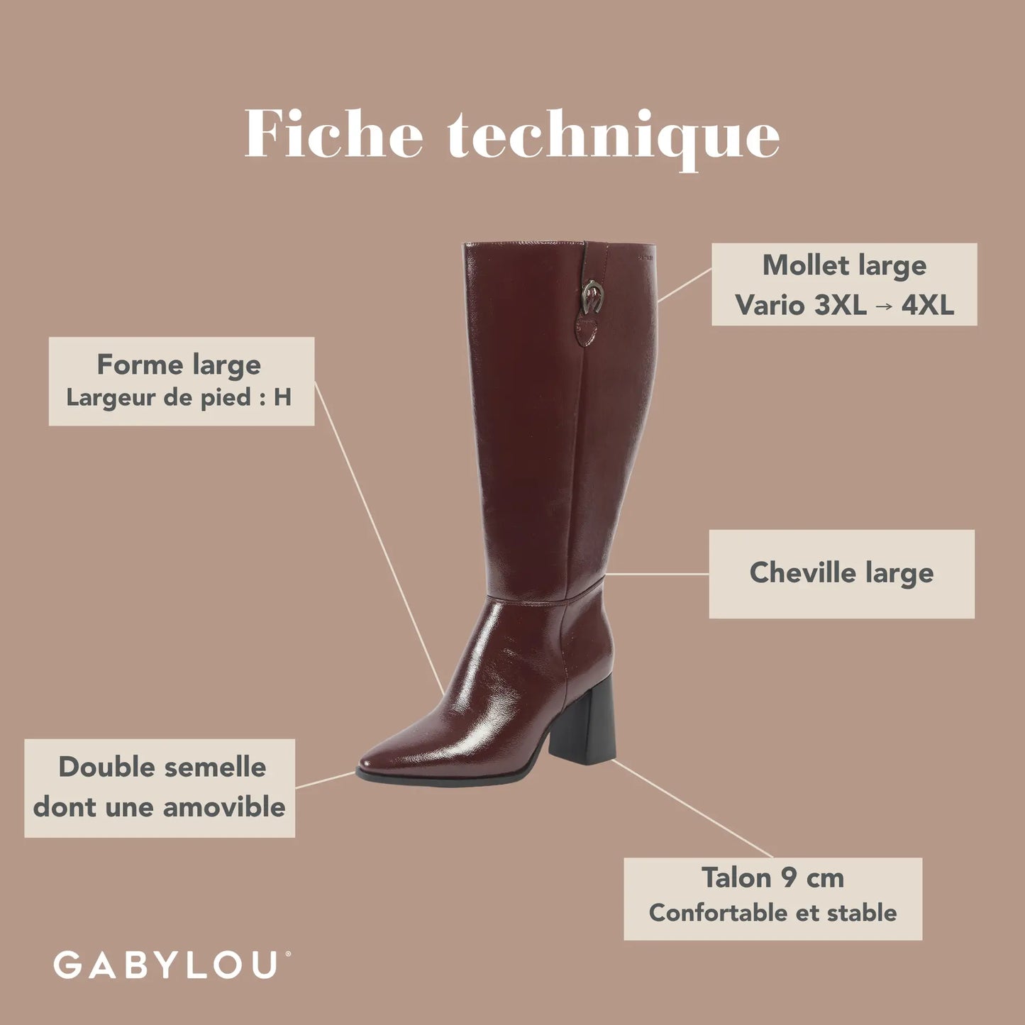 Bottes mollets larges 3XL - Aneta