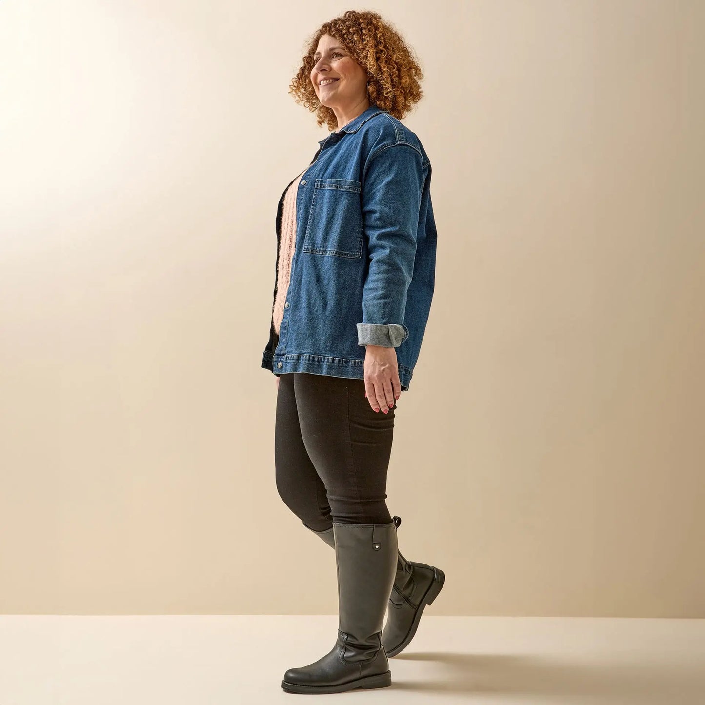 Bottes 3XL à mollet large - Modèle Lise