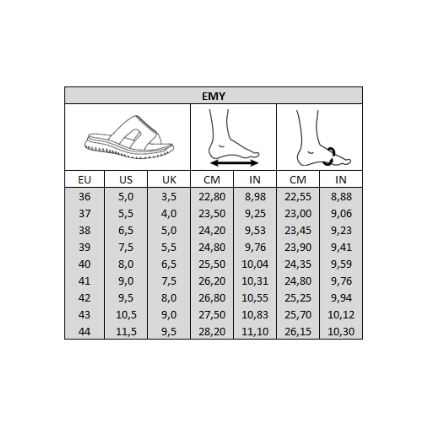 Mules pieds larges H - Modèle Emy