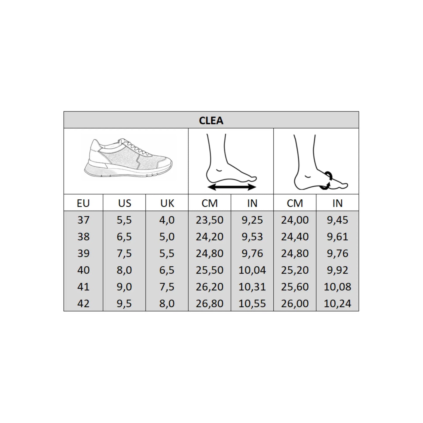 Baskets pieds larges K - Modèle Cléa