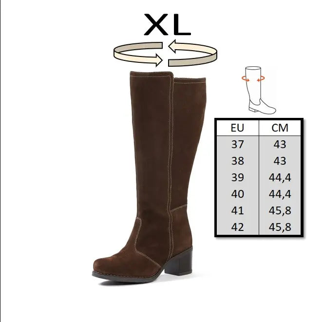 XL laarzen voor brede kuiten - Ainhoa model