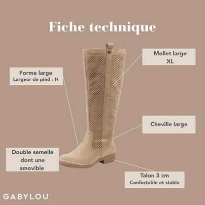 XL wide calf boots - Colette model