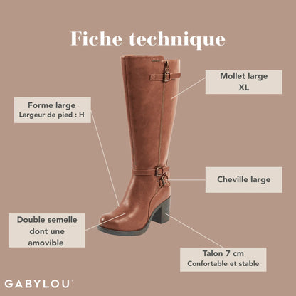 Bottes XL pour mollets larges - Modele Chrystel