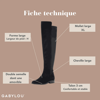 XL wide calf boots - Model Alex