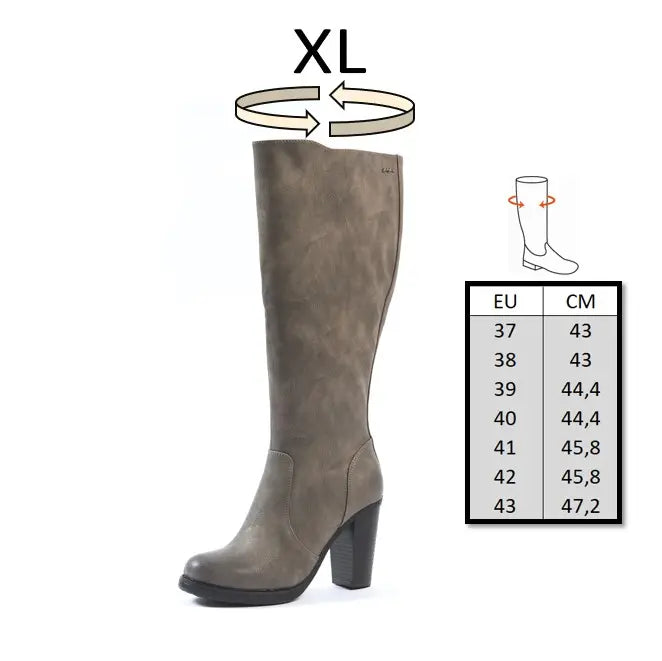 XL laarzen met brede kuit - Kamilla model