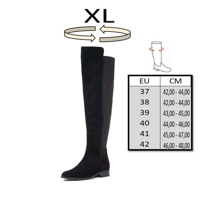 XL wide calf boots - Model Alex