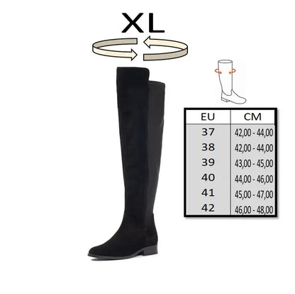 XL wide calf boots - Model Alex