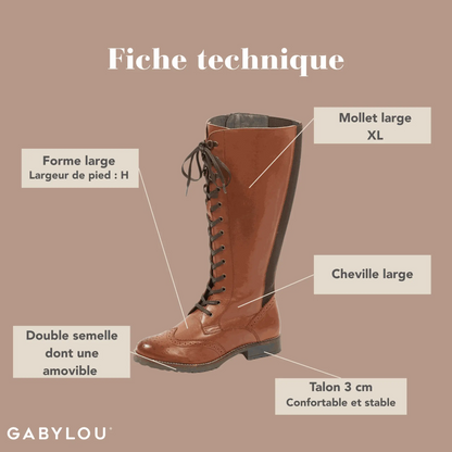XL wide calf boots - Model Lola