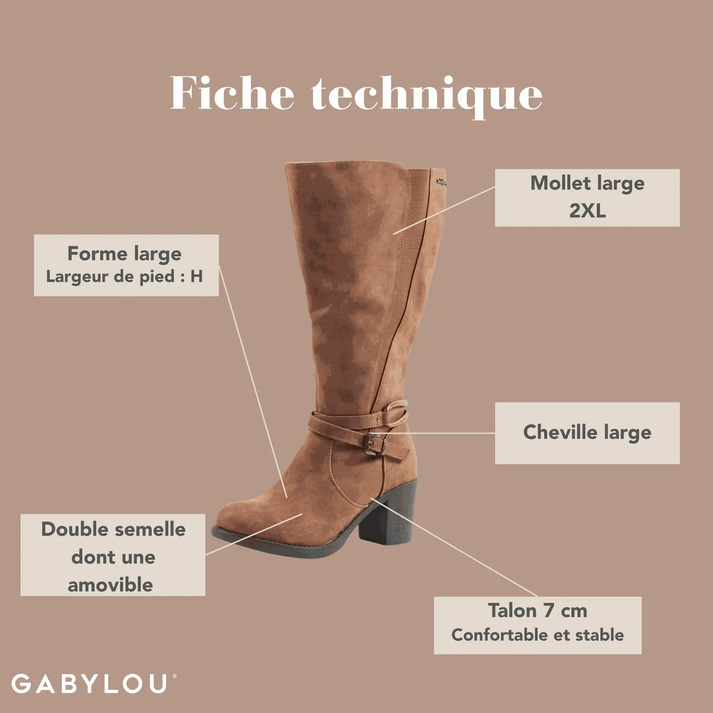 2XL wide calf boots - Marta model