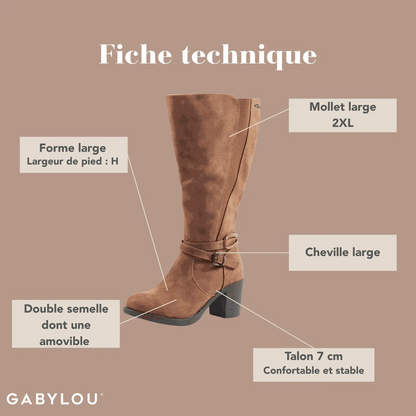 2XL wide calf boots - Marta model
