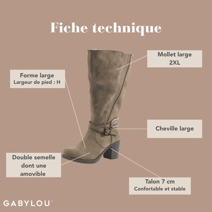2XL wide calf boots - Marta model
