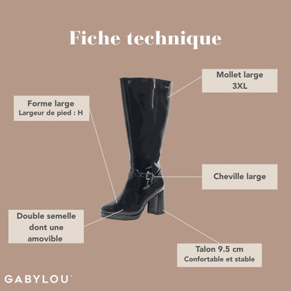 Botas 3XL pantorrilla ancha - modelo Manon