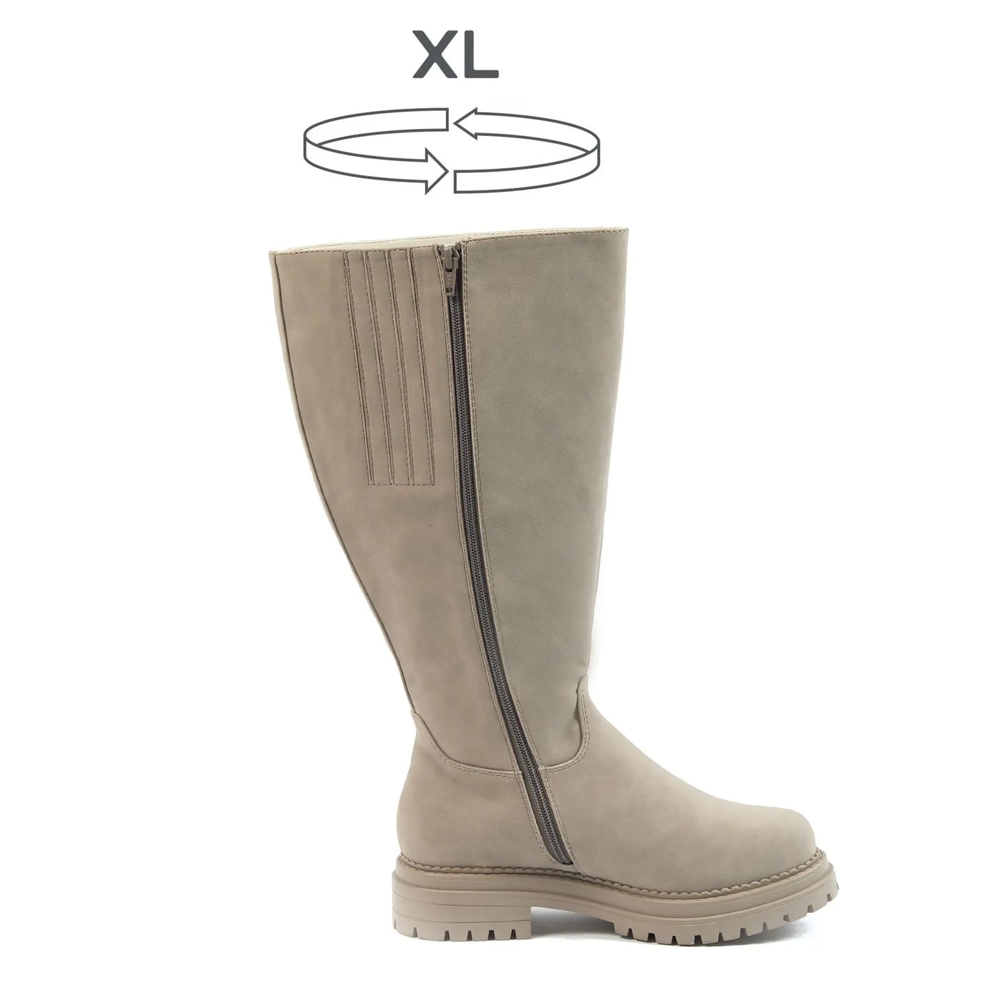 XL laarzen voor brede kuiten - model Emilie