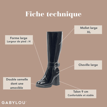 Bottes XL pour mollets larges - Modele Nina