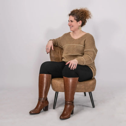 Bottes 2XL pour mollets larges - Modele Meghan